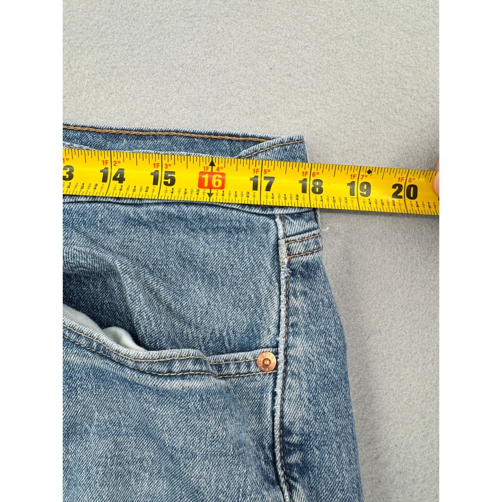 Levis 505 Regular Fit Straight Leg Blue Denim Jeans Mens 36x30 (36x29) Workwear - Picture 6 of 11